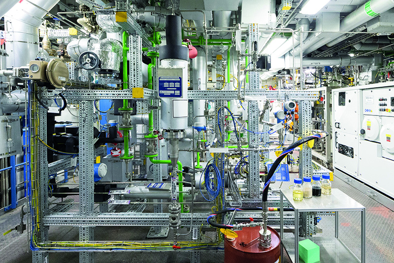 Covestro is producing bio-based aniline at a pilot plant in Leverkusen, Germany