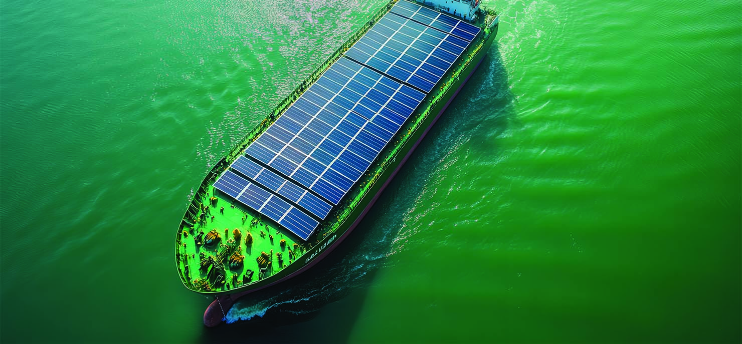 Using solar energy to power ships