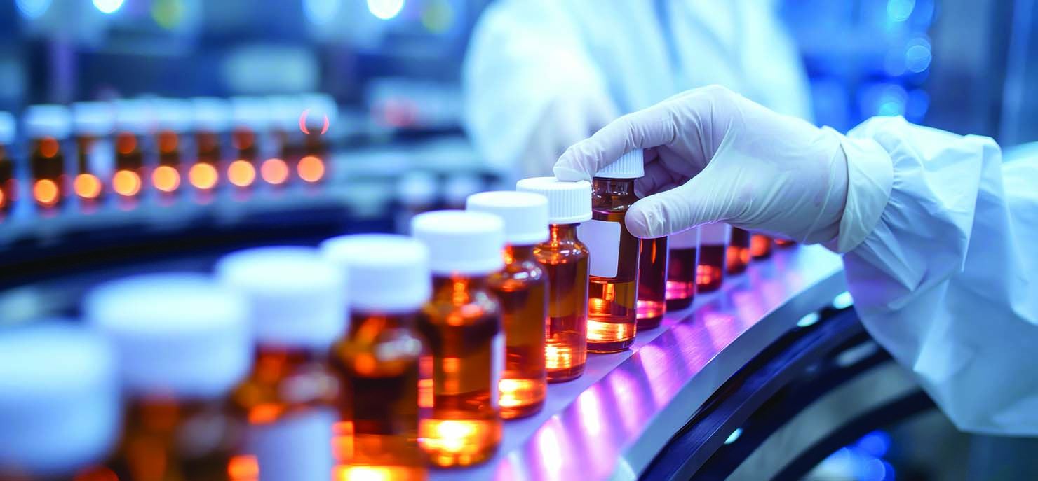 pharmaceutical factory medicines conveyor belt