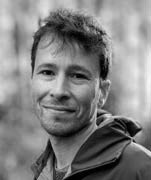 Josh Makepeace black and white headshot